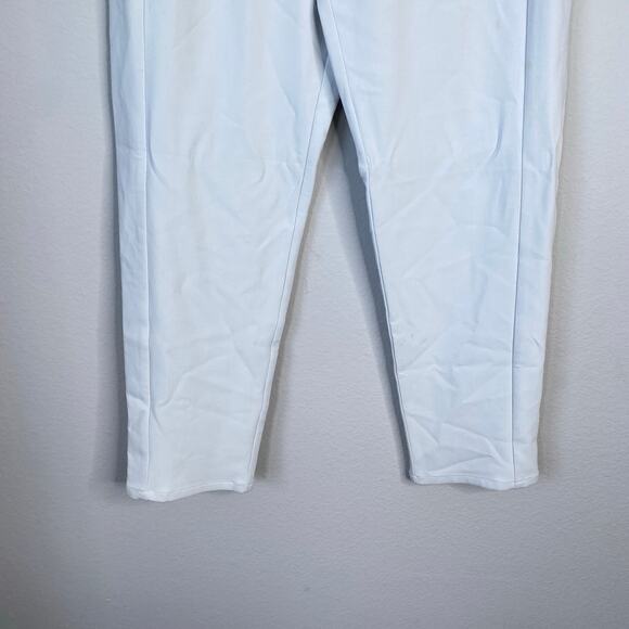 THEORY Korene Trinity 2 Slim Crop Pants Pull On Elastic Waist White Size Small - Picture 5 of 8